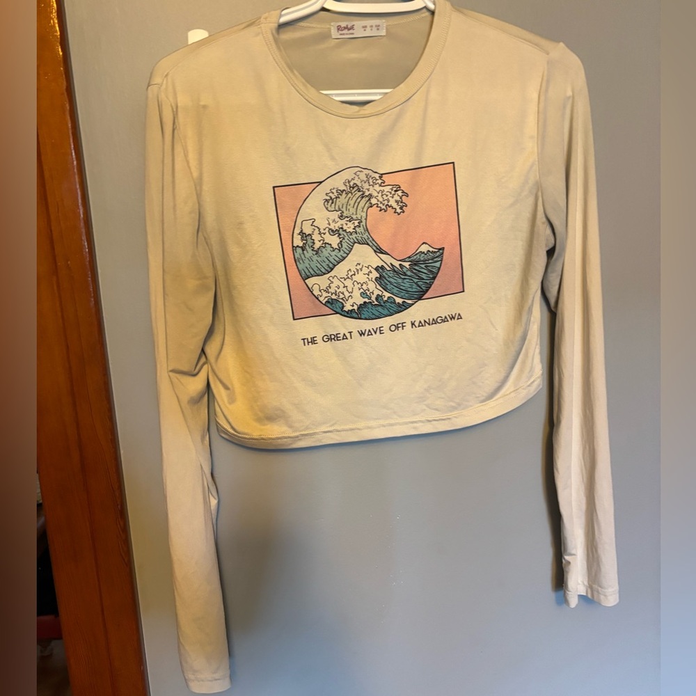 ROMWE “Great Wave” Swim Shirt